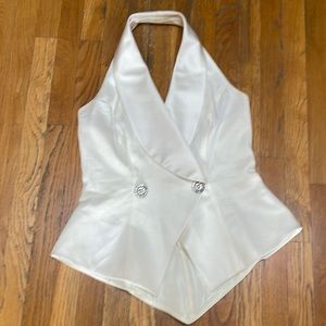 Vintage Formal Halter Jacket Top